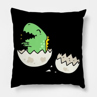 Hatching from egg baby dinosaur Pillow