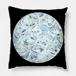 Ice and Diamonds Art Deco Pattern Pillow