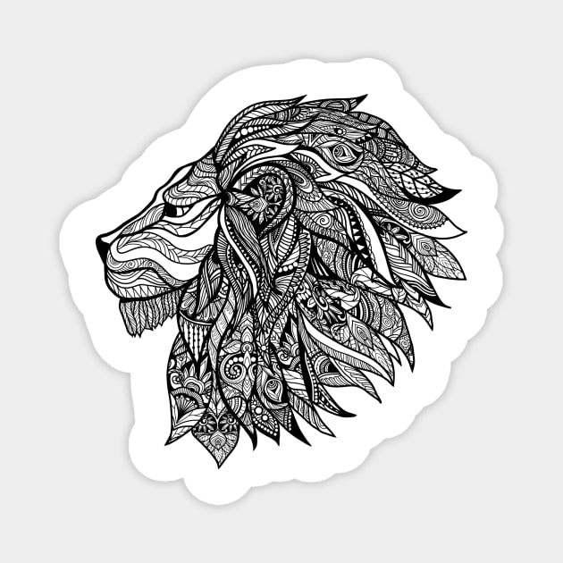 The lion loves vegan Magnet by Officail STORE