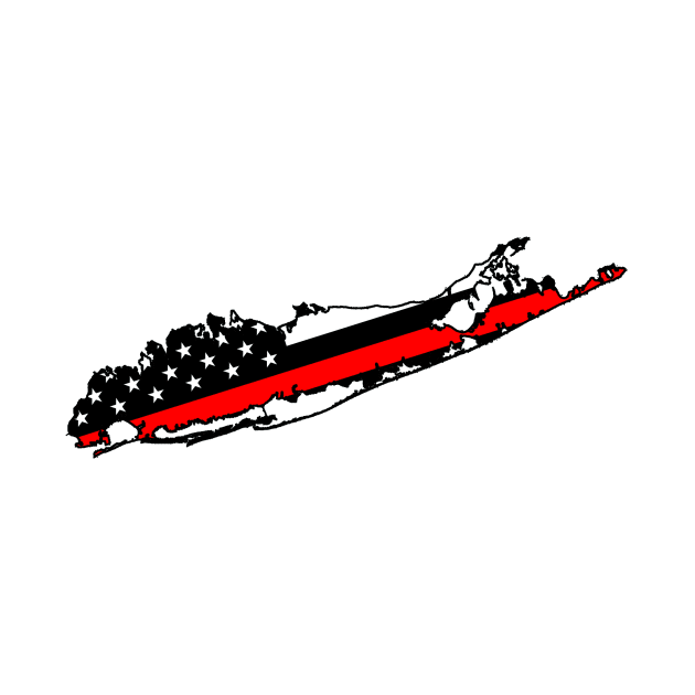 Long Island Thin Red Line by EastEndDesigns