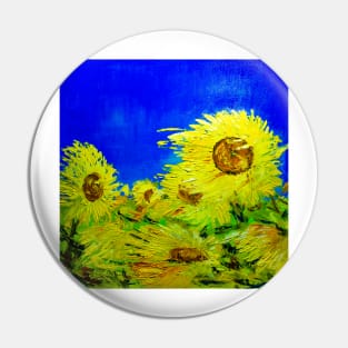 Sunflowers under the blue sky Pin