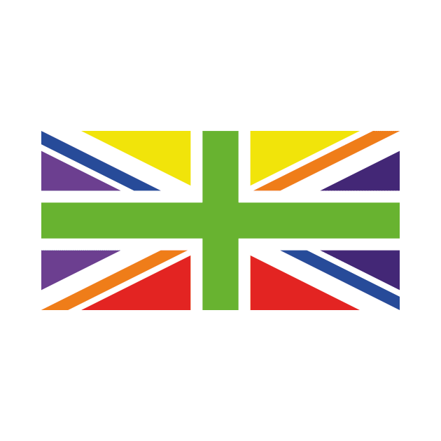 Union Jack Pride Flag Platinum Jubilee 2022 by TeeTime