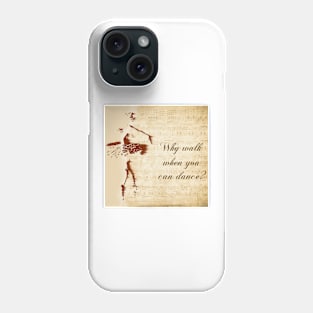 Ballerina on music paper Phone Case