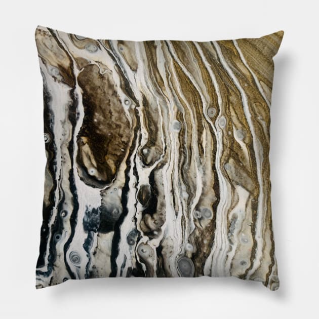 Fluid abstract Melting mármol Pillow by baksuart