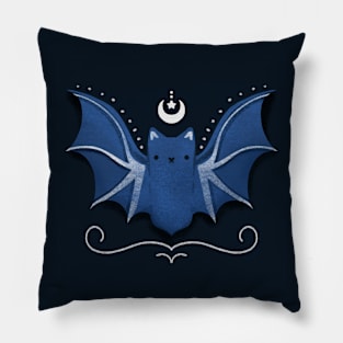 Bat Under the Moon Pillow