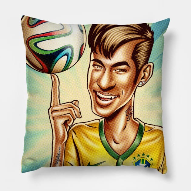 Menino Ney Pillow by renatodsc