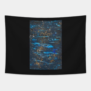 Abstract in Blue and Gold Tapestry