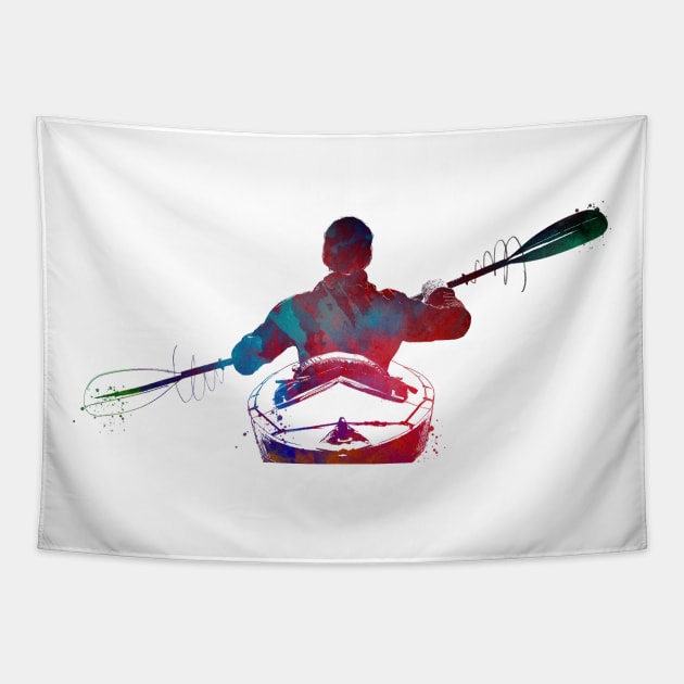 canoeing sport art #canoeing Tapestry by JBJart