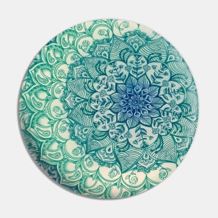 Emerald Doodle Pin