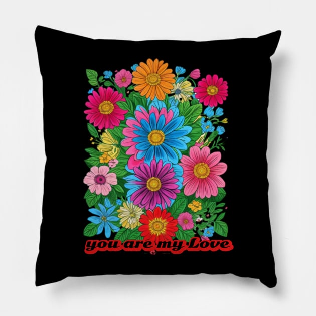 the flower of My Life Pillow by Avocado design for print on demand