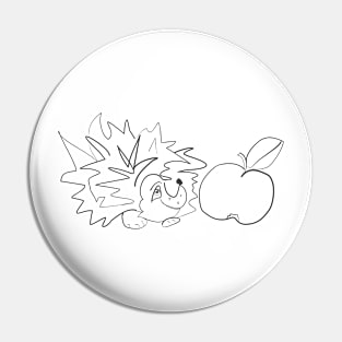 hedgehog and big apple   Pin