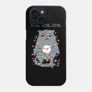 Awkward Christmas Cat "How.How.How." Phone Case