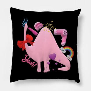 Valentines Dinosaur - Please accept my love Pillow