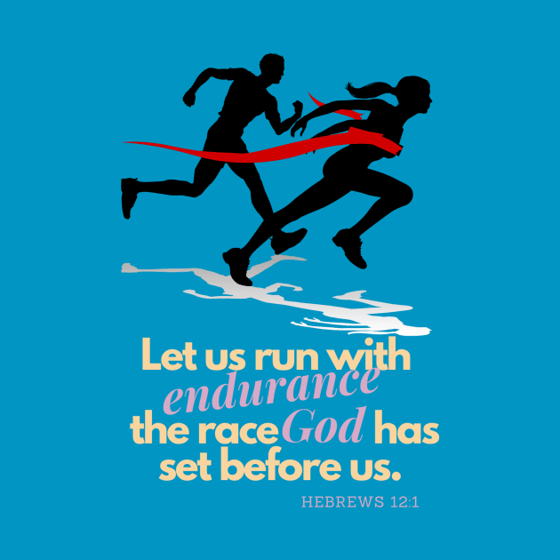 Hebrews 12 cross country girl by Sport-tees by Marino's