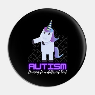 Autism awareness Dabbing unicorn puzzle piece kids Pin