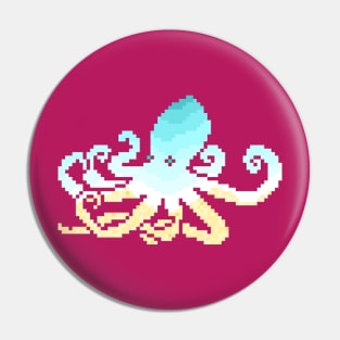 Modern Pixel Sea Octopus Pin