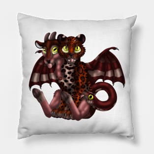 Chimera Cubs: Red Leopard Pillow