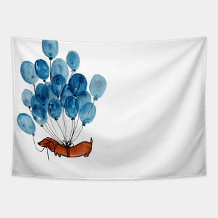 Dachshund and balloons Tapestry