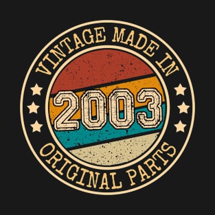 17th Birthday Gift, Vintage 2003, Retro Birthday 17 Years Old T-Shirt