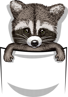 Pocket Racoon Magnet