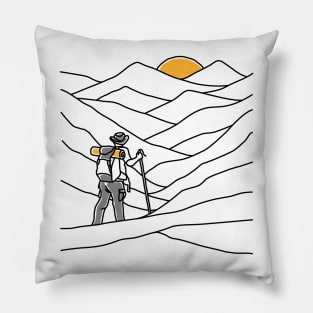 Hiking (Bright Color) Pillow