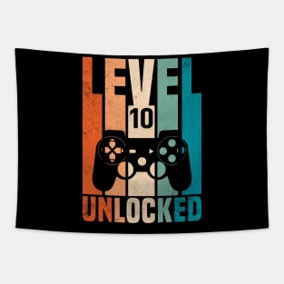 Level 10 Unlocked T-Shirt - 10th Birthday Gift Tapestry