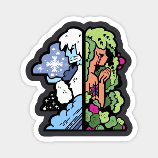 Winter and Mother Nature Magnet
