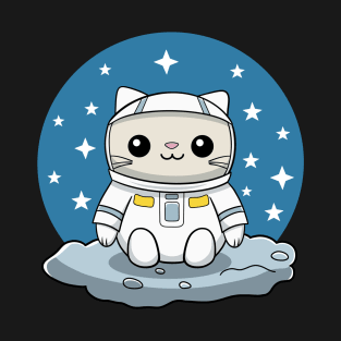 Cute Astronaut Cat T-Shirt