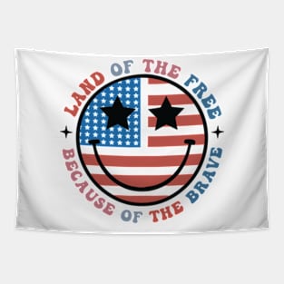 America Land Of The Free Because Of The Brave SVG, 4th of July, Patriotic, Independence Day (2 Sided) Tapestry