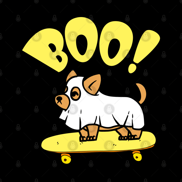 Halloween BOO Ghost Dog by MAii Art&Design