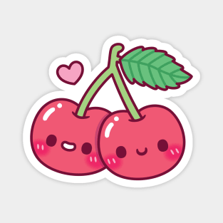 Cute Pair Of Red Cherries Magnet