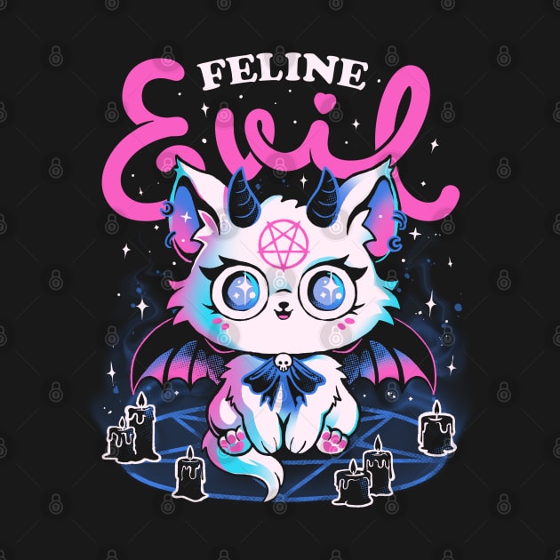 Feline Evil - Cute Dark Funny Evil Cat Gift by eduely