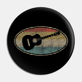 Guitar Lovers. Spanish Guitar Music Lovers Vintage Design Pin