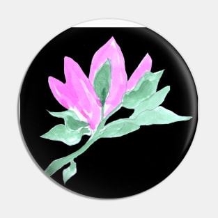 flower, floral, black, plant, ecology, environment, nature, natural, watercolor, art, painted, hand-drawn Pin