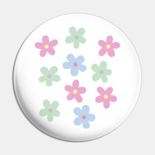 Pastel Color Flowers Pin