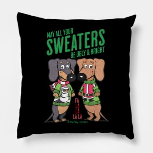 Cute Funny Ugly Christmas Sweaters Pillow