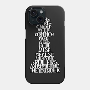 SENECA PAWNS quote-cloud by Tai's Tees Phone Case