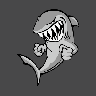 Shark With Attitude Cartoon T-Shirt