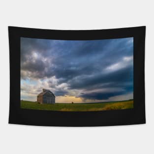 Beautiful Old Barn Pictures - Storm Approaching Tapestry