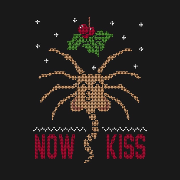 NOW KISS - Ugly Christmas Sweater by Raffiti