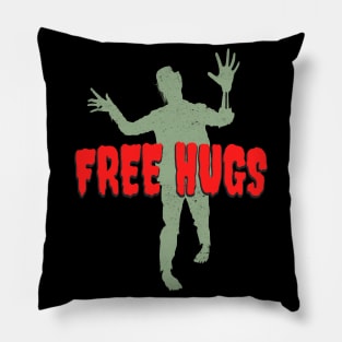 Free Hugs Funny Zombie Halloween Party Pillow