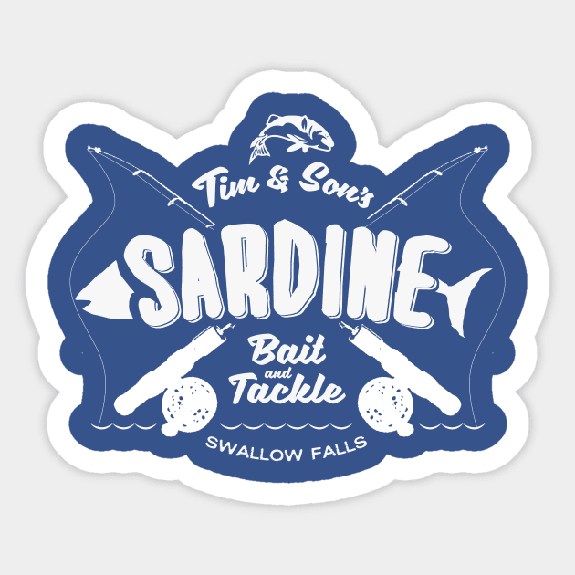 Tim and Sons Sardine Bait and Tackle - Cloudy With A Chance Of Meatballs -  Sticker