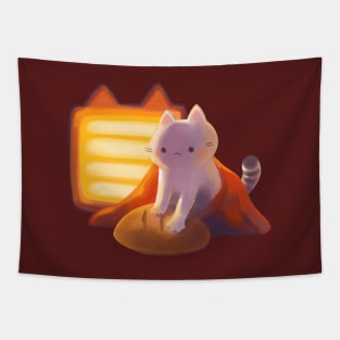 Warm Kitty Kneading Bread Tapestry