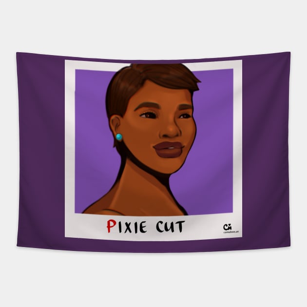 Pixie Cut Tapestry by CarmahnArt