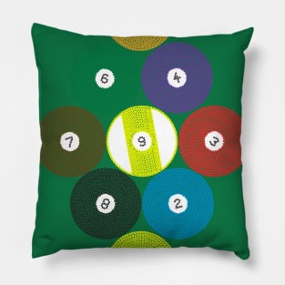 Billiard Balls on Billiard Balls - 9 Ball Pillow