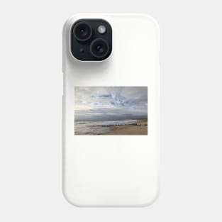 Deserted Northumbrian beach in August Phone Case