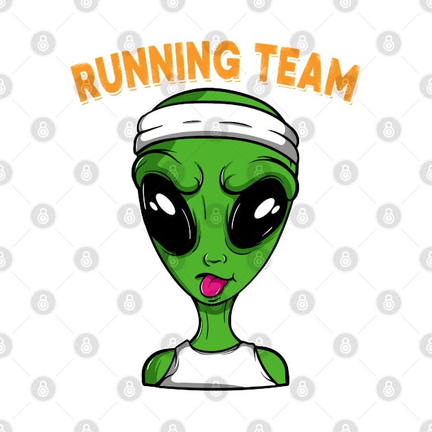 Funny Alien Running Team Storm Area 51 Event T-Shirt by Acroxth