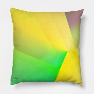 yellow green pink abstract texture Pillow
