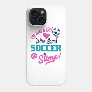 Just a Girl who loves Soccer Women Retro Vintage Soccer Phone Case