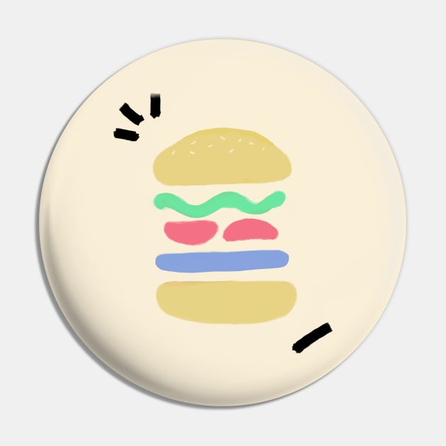 Kawaii shapes ft. Burger Pin by Rainbow Sauce